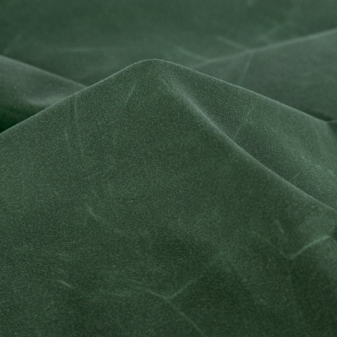 Waxed Cotton Canvas - Hunter Green - Image 3