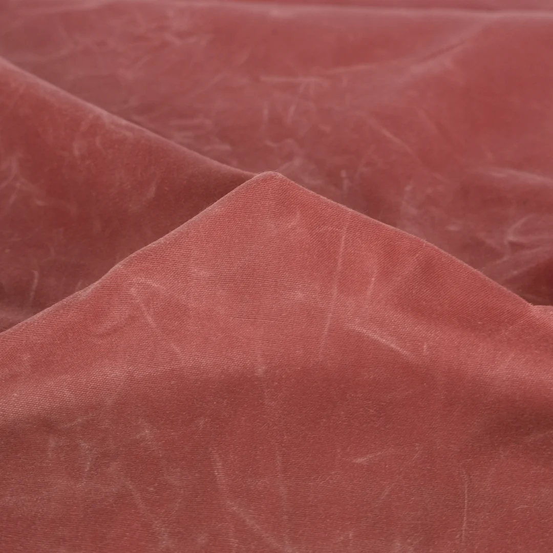 Waxed Cotton Canvas - Nautical Red - Image 3