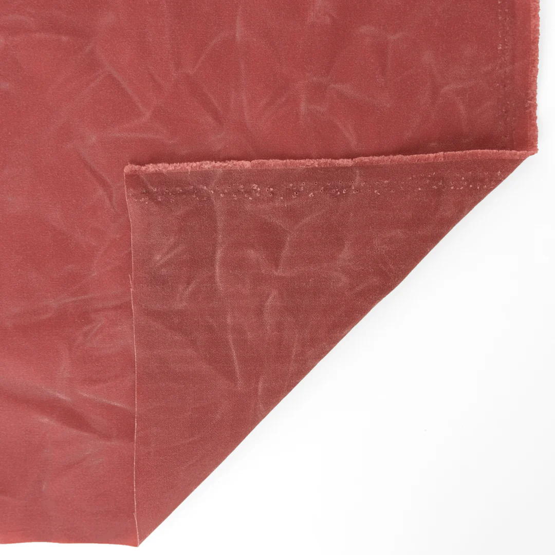 Waxed Cotton Canvas - Nautical Red - Image 4