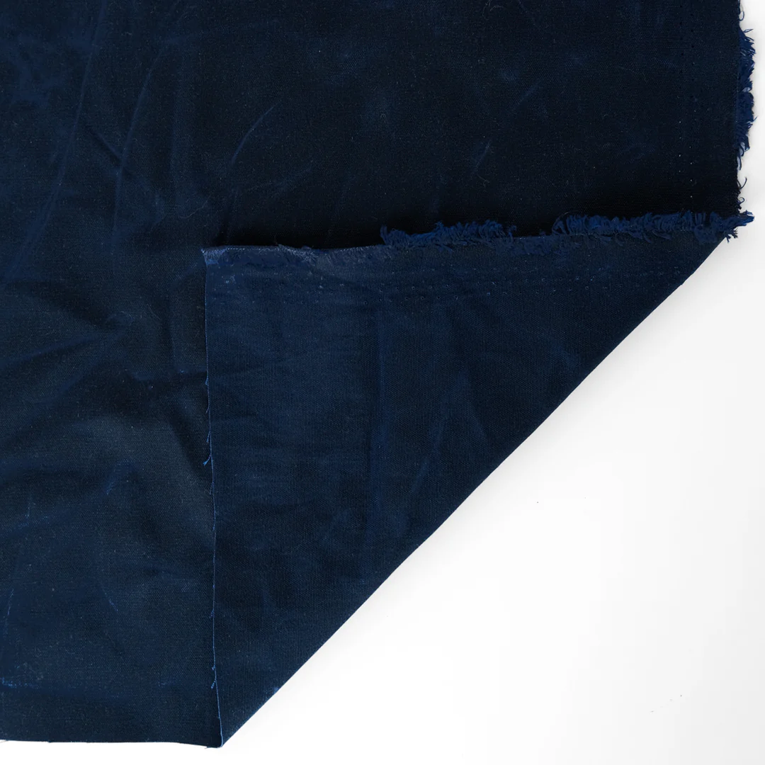 Waxed Cotton Canvas - Navy - Image 2