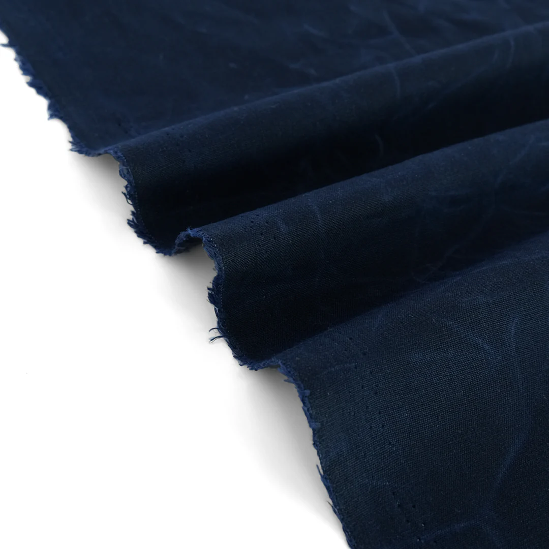 Waxed Cotton Canvas - Navy - Image 4