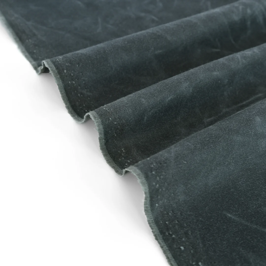 Waxed Cotton Canvas - Slate - Image 3