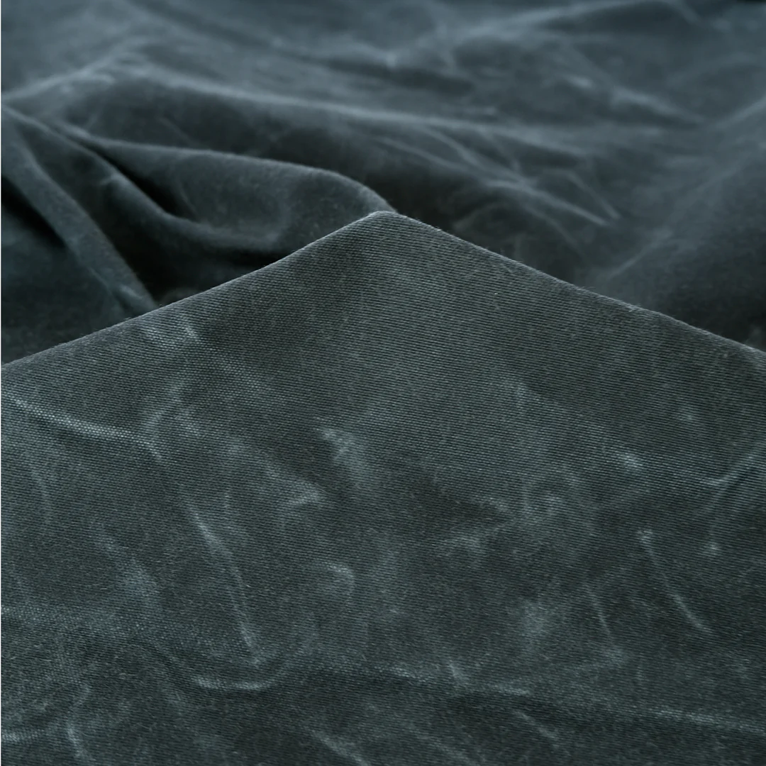 Waxed Cotton Canvas - Slate - Image 4