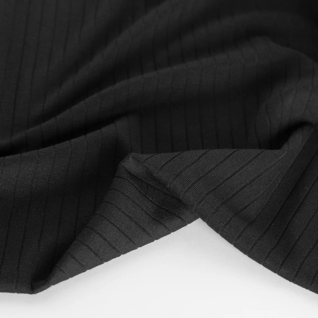 Wide Rib Knit - Black