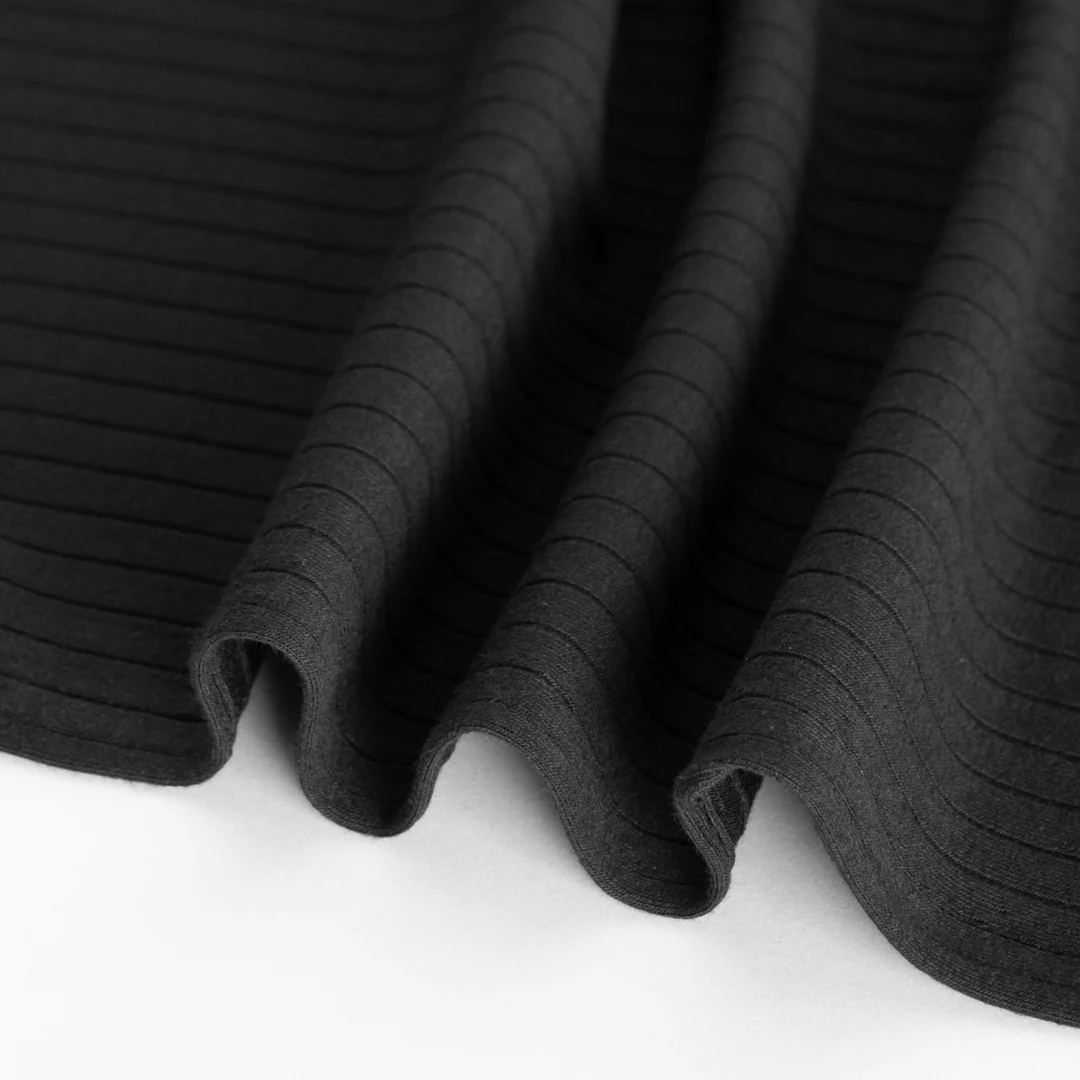 Wide Rib Knit - Black - Image 3