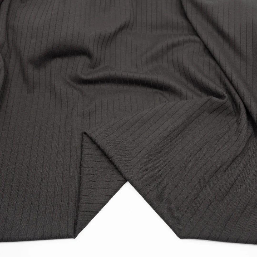 Wide Rib Knit - Charcoal
