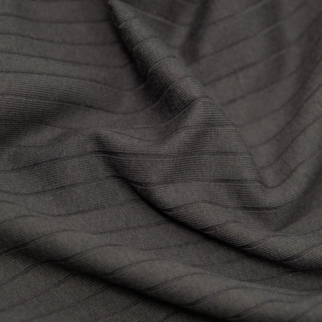 Wide Rib Knit - Charcoal - Image 2