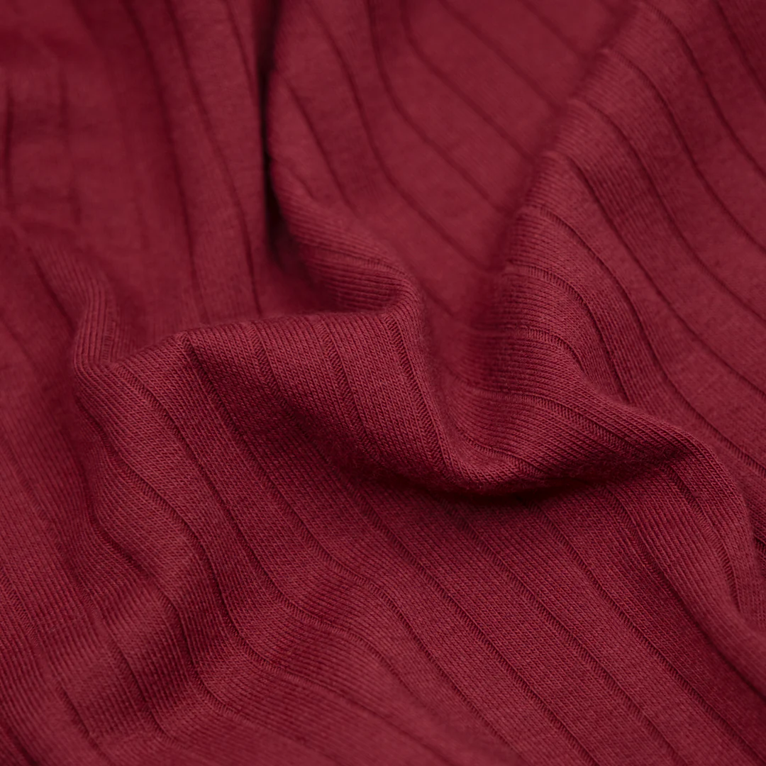 Wide Rib Knit - Cranberry