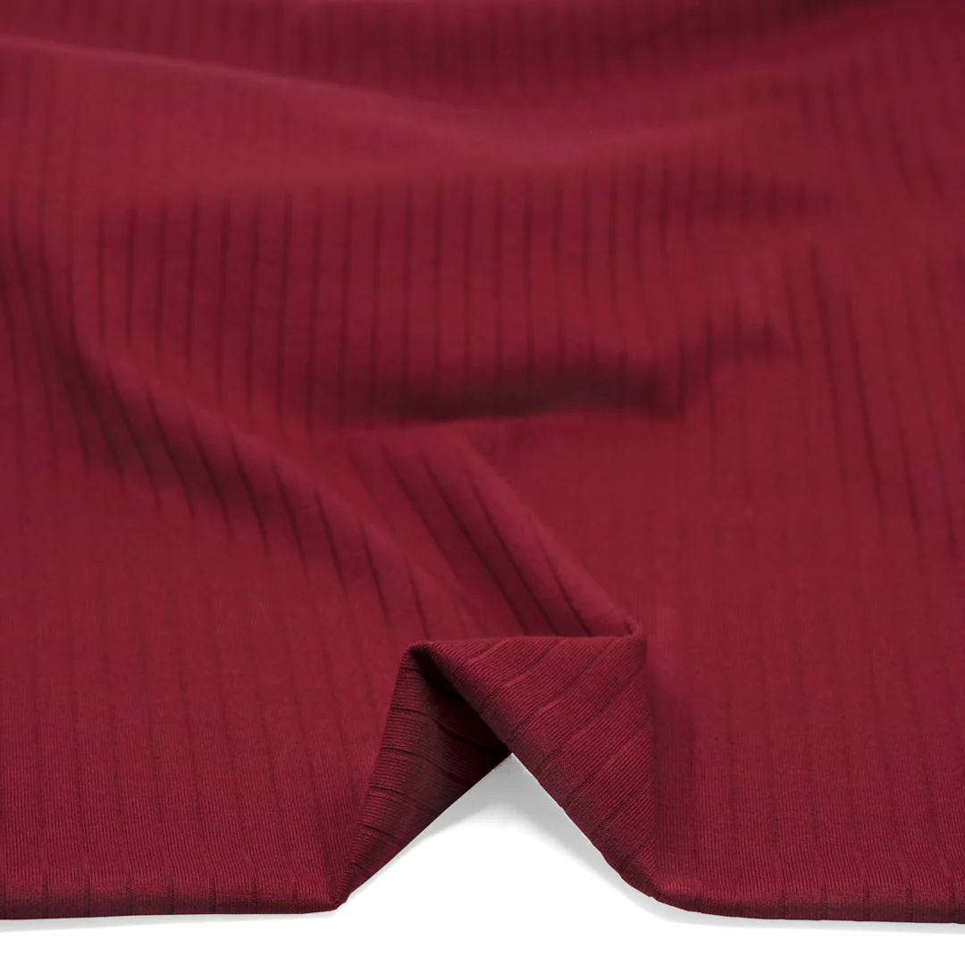 Wide Rib Knit - Cranberry - Image 2