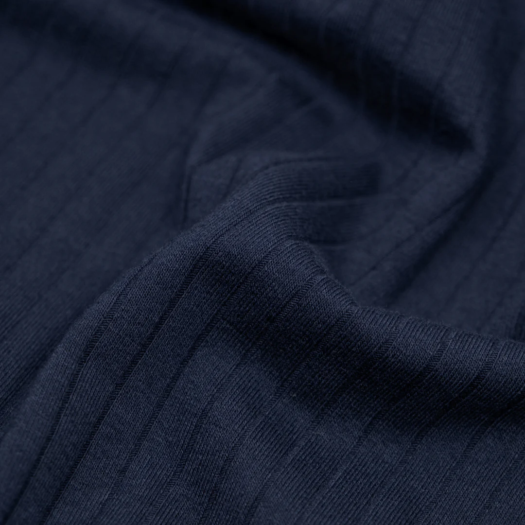Wide Rib Knit - Midnight Blue