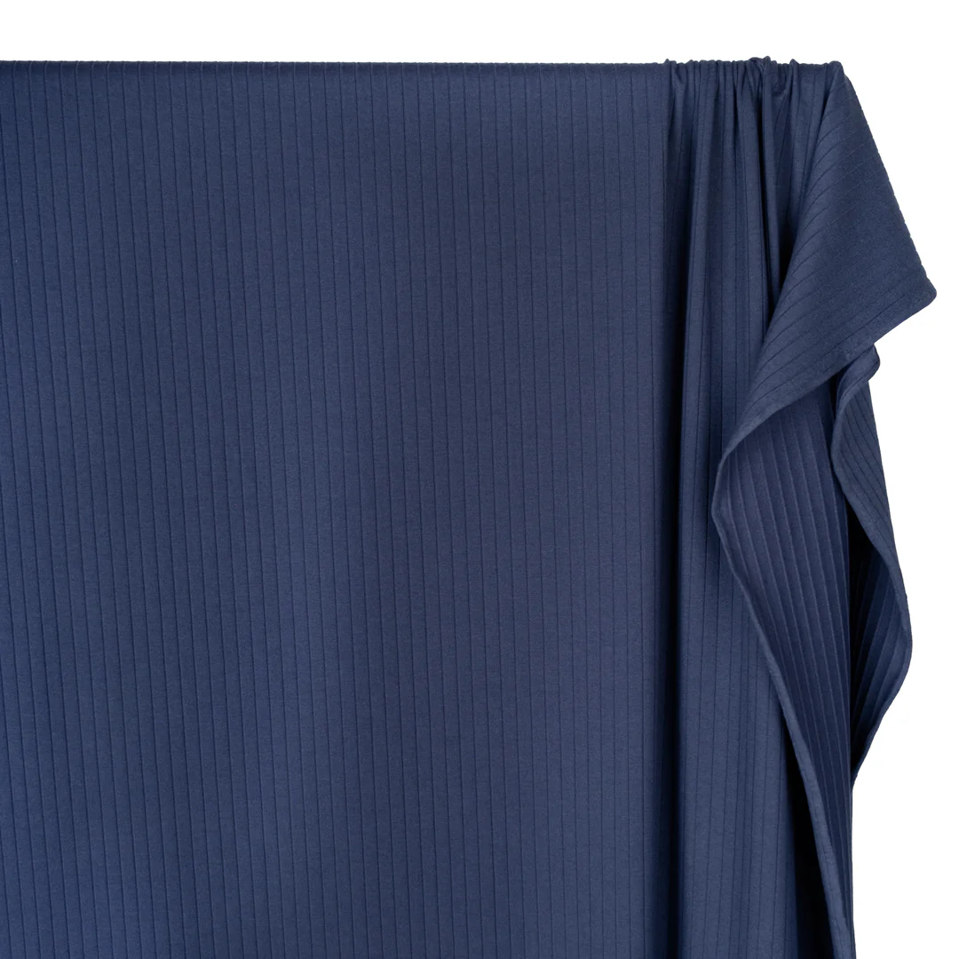Wide Rib Knit - Navy - Image 3