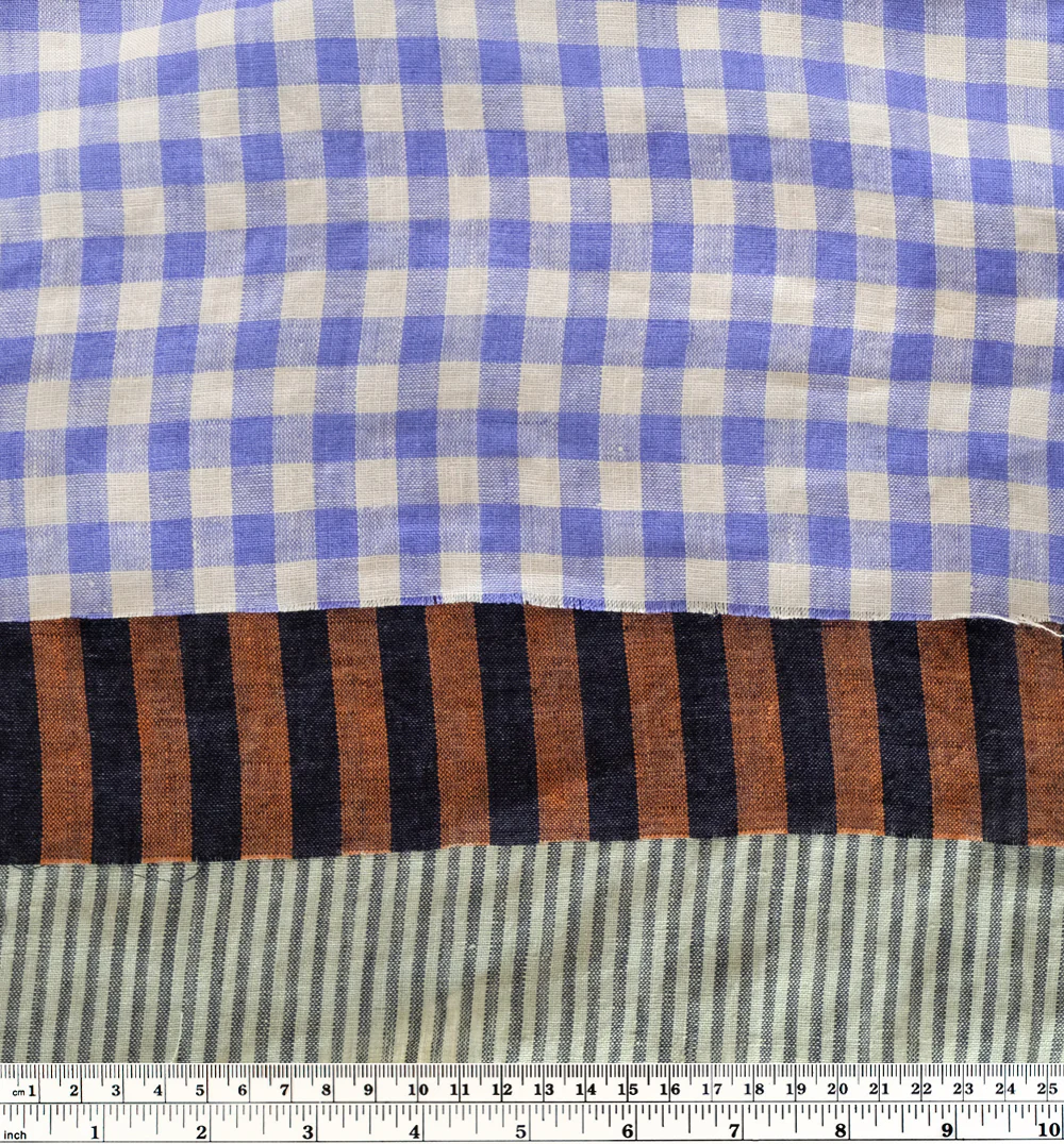 Wide Stripe Soft Washed Linen - Pistachio Cream - Image 5