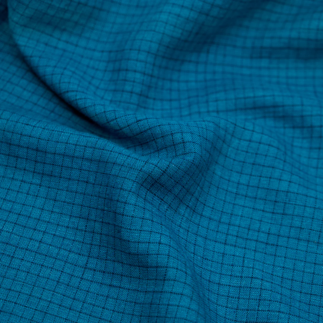 Windowpane Yarn Dyed Linen Cotton - Harbour/Navy