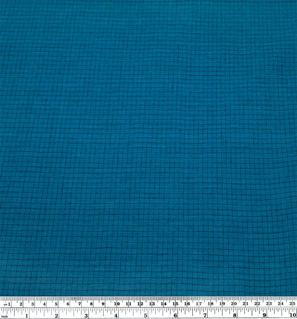 Windowpane Yarn Dyed Linen Cotton - Harbour/Navy - Image 4