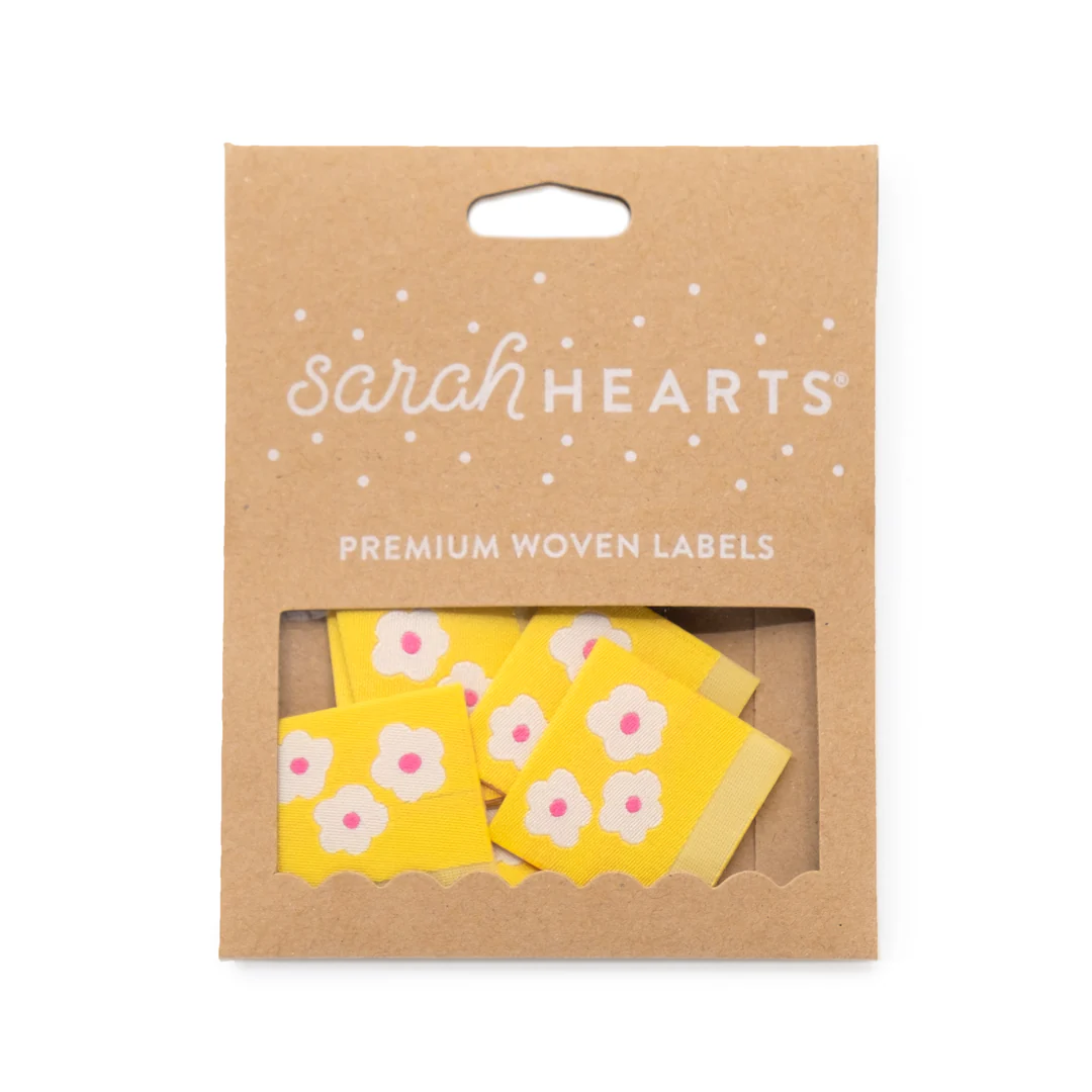 YELLOW DAISY Woven Labels by Sarah Hearts - Image 2
