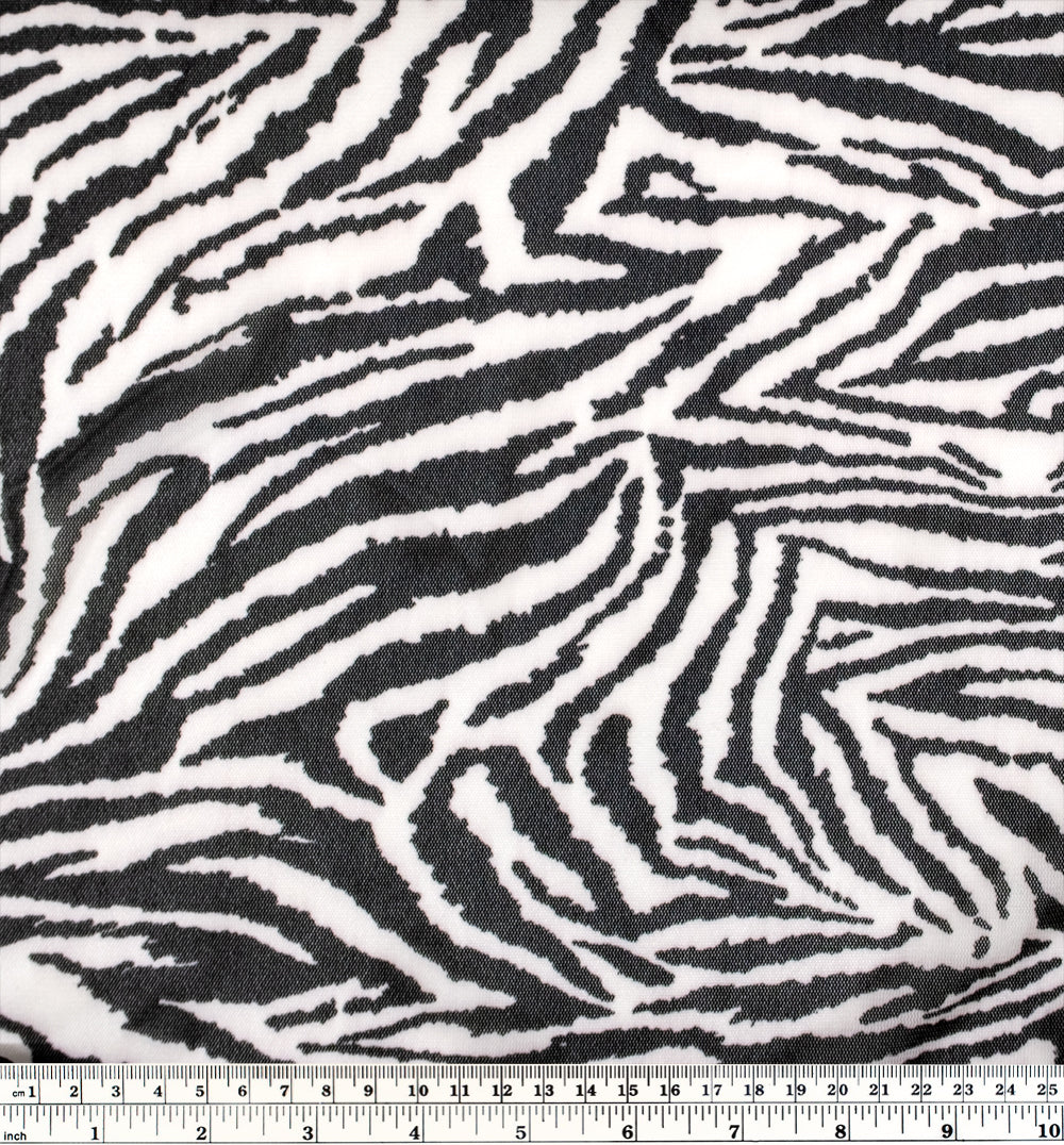 Zebra Printed Mesh - White/Black - Image 4