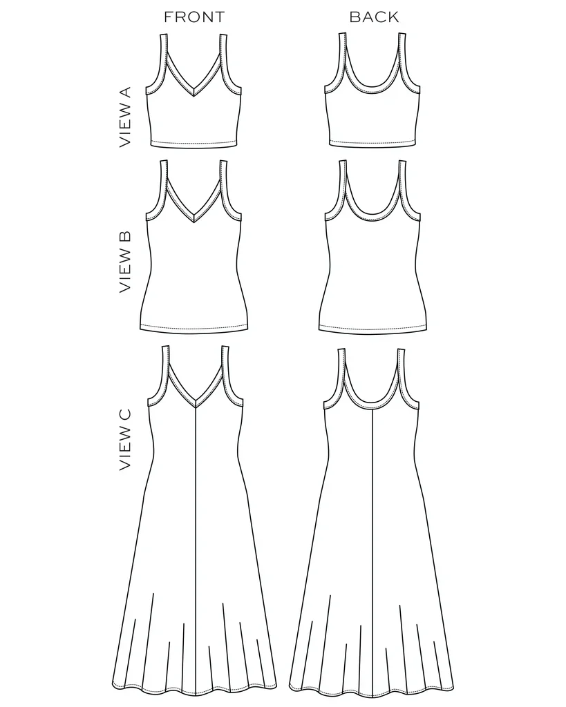 Zoey Tank & Dress - True Bias, Size 0-18 - Image 8